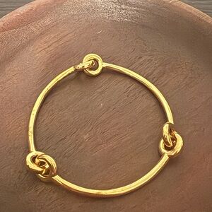 NEW Twenty Two West Gold-Tone Knot Bangle – QVC Artisan Slip-On Bracelet 🌟